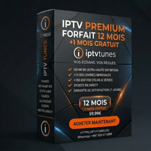 Pack premium abonnement iptv 12 mois + 1 mois gratuit - iptvtunes